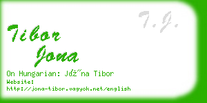 tibor jona business card